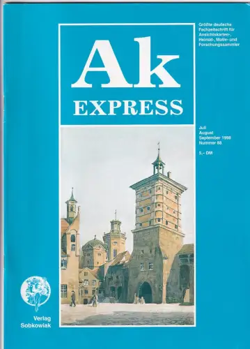 Ak Express Fachzeitschrift für Ansichtskarten Zeitschrift Nr. 88 1998