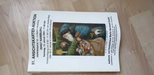 Auktionskatalog 81. Ansichtskartenauktion Martin Bernhard 2001