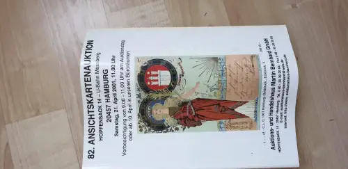 Auktionskatalog 82. Ansichtskartenauktion Auktionshaus Martin Bernhard 2001