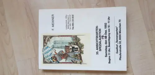 Auktionskatalog Franz Meixner 35. Ansichtskarten-Spezialauktion 1992