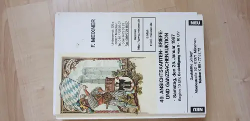 Auktionskatalog Franz Meixner 49. Ansichtskartenauktion Auktion 1997