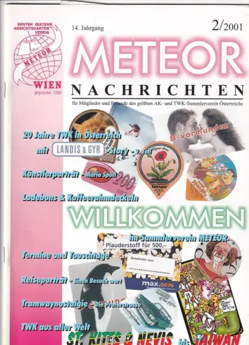 Meteor Nachrichten Wien AK Sammlerverein Jg. 14 Ausg. 2/2001 Landis e Gyr