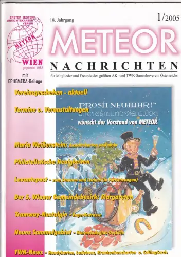 Meteor Nachrichten Wien AK Sammlerverein Jg. 18 Ausg. 1/2005