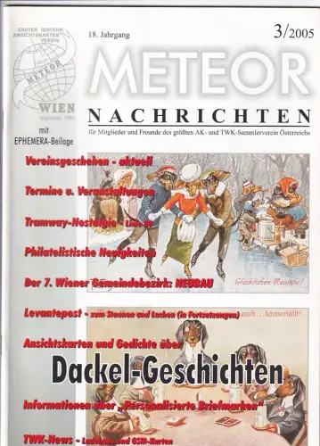 Meteor Nachrichten Wien AK Sammlerverein Jg. 18 Ausg. 3/2005 Dackel