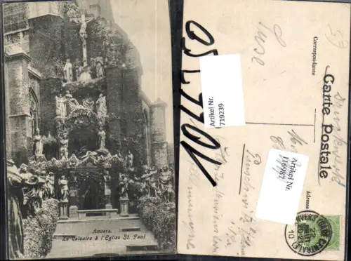 719239 Anvers Antwerpen Eglise St. Paul gel Pauschwitz Trebsen Mulde