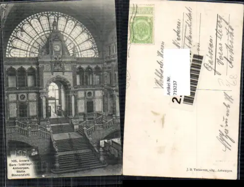719237 Anvers Antwerpen Bahnhof Gare Statie Binnenzicht gel Gaißau Vorarlberg