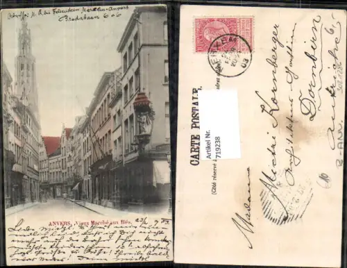 719238 Anvers Antwerpen Vieux Marche aux Bles Straßenansicht gel Dornbirn
