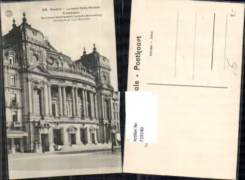 719240 Anvers Antwerpen Opera Oper Flamand Schouwburg