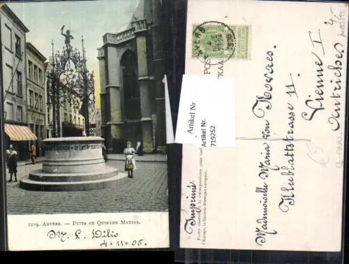 719252 Anvers Antwerpen Puits de Quinten Matsys Brunnen