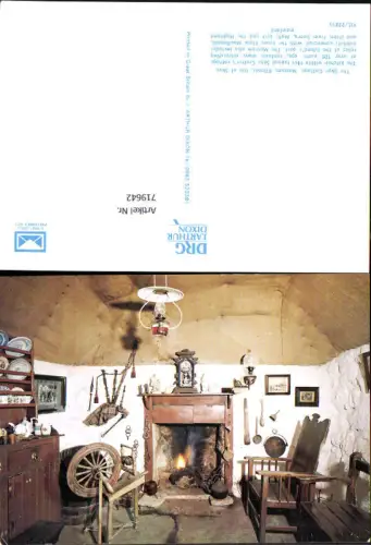 719642 The Skye Cottage Museum Kilmuir Isle of Skye Kamin Spinnrad Interieur Great Britain