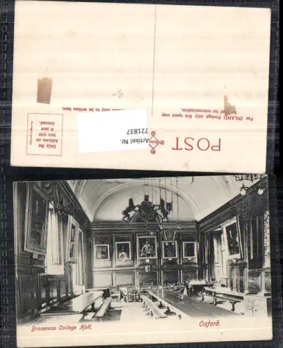 721837 Oxford Brasenose College Hall
