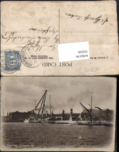 722556 Sheerness Dockyard Hafen Kran Schiff