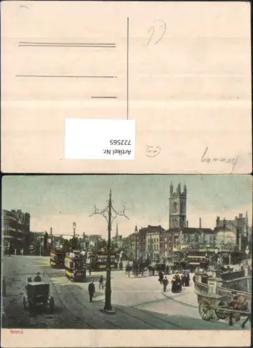 722565 Bristol Cathedral Kutsche Straßenbahn