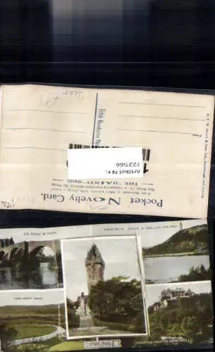 722566 Klappkarte Stirling Abbey Craig e Wallace Monument Stirling Castle from Ladies Rock