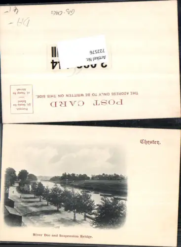 722576 Chester River Dee and Suspension Bridge Postal view County Cheshire