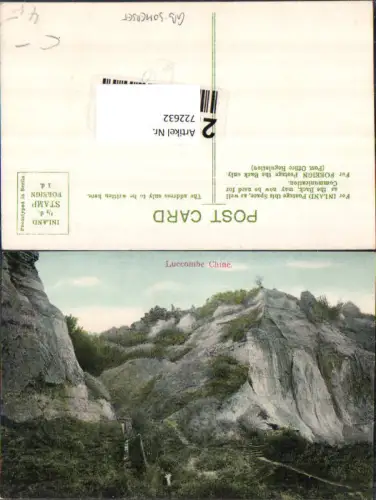 722632 Somerset Luccombe Chine Berg Küste