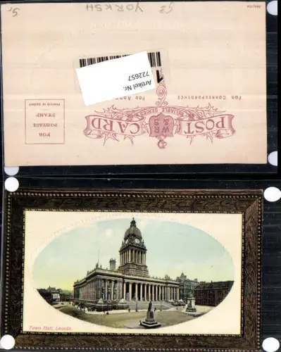 722657 Leeds Town Hall Rathaus Präge Passepartout