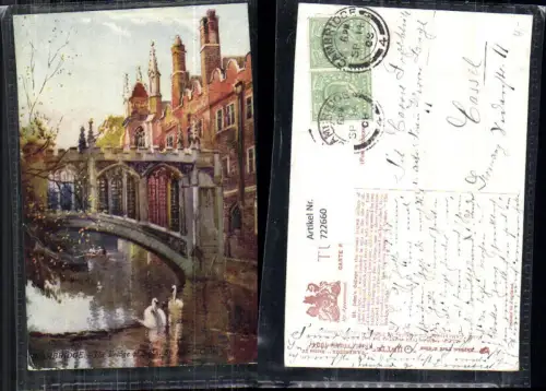 722660 Künstler AK Cambridge Bridge St. John's Cambridge Cambridgeshire