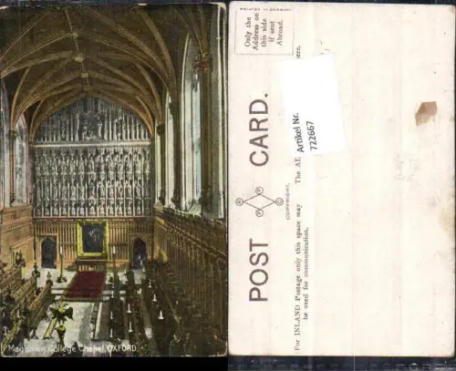 722667 Oxford Magdalen College Chapel Oxfordshire