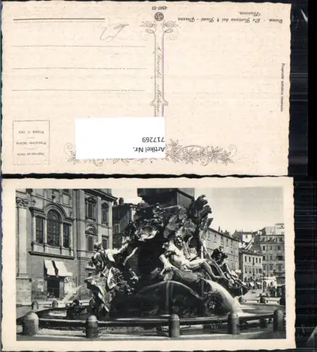 717269 Roma Rom La Fontana dei 4 Fiumi Piazza Navona Brunnen Italy