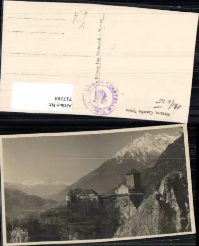 717284 Foto AK Merano Meran Castello Tirolo Italy pub Leo Baehrendt
