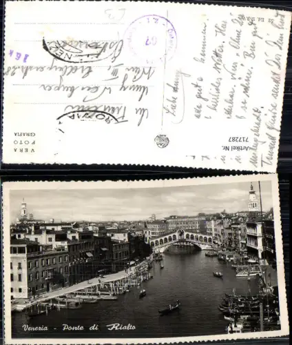 717287 Foto AK Venezia Venedig Ponte di Rialto Brücke Rialtobrücke Gondeln Italy