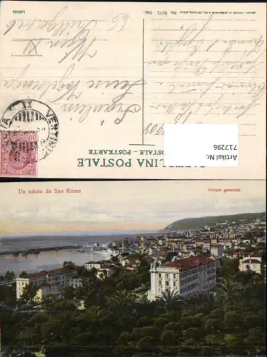 717296 Un saluto da San Remo Sanremo Veduta generale Italy