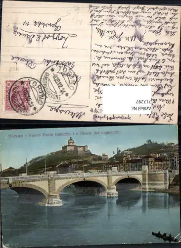 717297 Torino Turin Nuovo Ponte Umberto I e Monte dei Cappuccini Brücke Italy