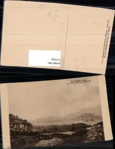 717303 Künstler Ak nach Zeichnung Goethe Sizilianische Bucht Sizilien Italy pub F. A. Ackermann 1783