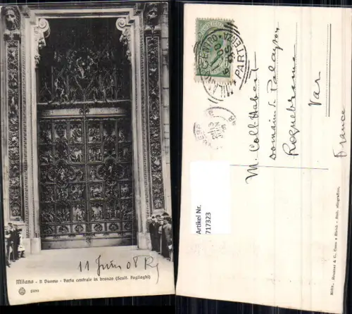 717323 Milano Mailand Il Duomo Porta centrale in bronzo Türe Portal Italy