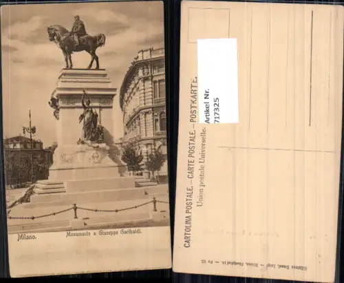 717325 Milano Mailand Monumento a Giuseppe Garibaldi Statue Italy