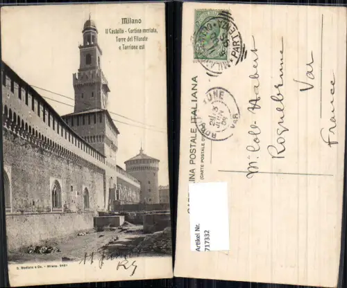 717332 Milano Mailand Il Castello Cortina merlata Torre del Tilarete e Torrione est Italy