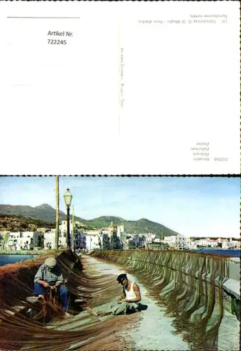 722245 Ischia Pescatori Hafen Fischer Fischernetz