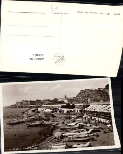 722367 Genova Lido D'Albaro M. Genua Les Alpes Strand Genua