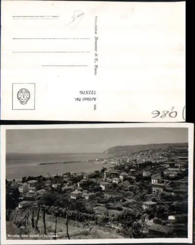722376 SAN REMO Panorama Gemeinde San Remo Provinz Imperia