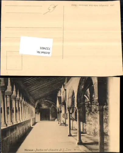 722401 Verona Portico nel chiostro Bez. Verona
