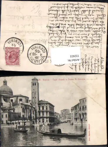 722422 Venezia Venedig Canal Grande Gondel Chiesa San Geremia pub G. Zanetti