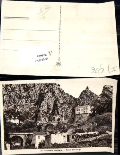 722424 Frontiera italiana Ponte San-Luigi Bez. Imperia Grenze Zoll