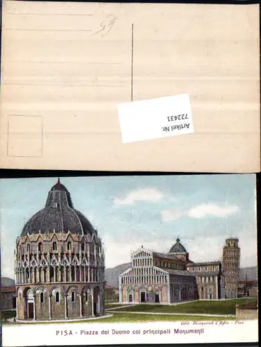 722431 Pisa Piazza del Duomo coi principali Monumenti