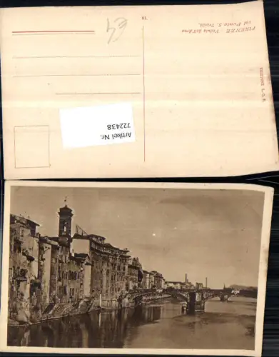 722438 Firenze Veduta dell'Arno col Ponte S. Trinita BrückeBez. Firenze