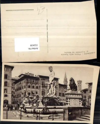 722439 Firenze Florenz Piazza della Signoria e Fontana del Nettuno Florence