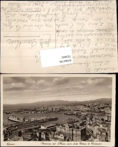 722441 Genova Genua Panorama del Porto visto dalla Chiesa di Carignano