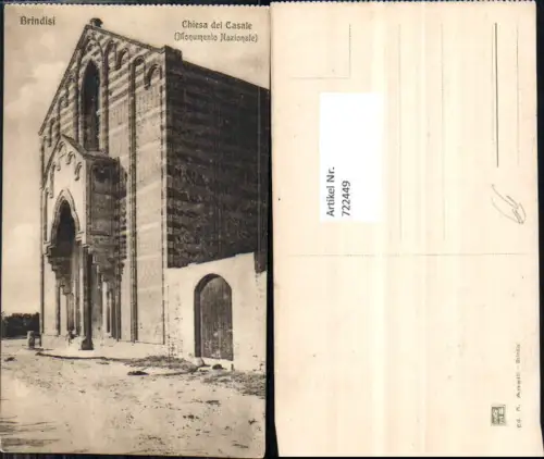 722449 Brindisi Chiesa del Casale Brindisi