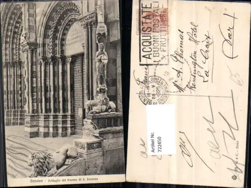 722450 Genova Dettaglio del Duomo di S. Lorenzo