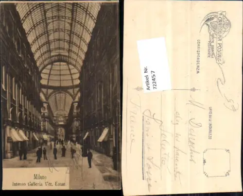 722457 Milano Mailand Interno Galleria Vitt. Emanuel