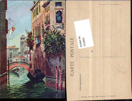 722463 Künstler AK Venezia Venedig Venise Ponte del Mondo Venedig