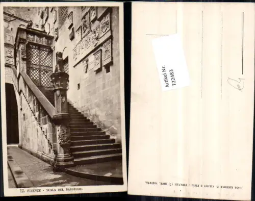 722483 Firenze Florenz Scala del Bargello