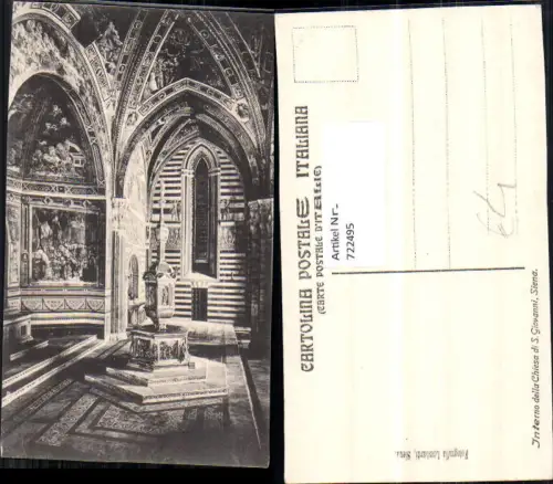 722495 Siena Interno della Chiesa di S.Giovanni Bez. Siena