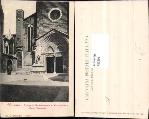 722501 Verona Chiesa di Sant'Anastasia e Monumento a Paolo Veronese