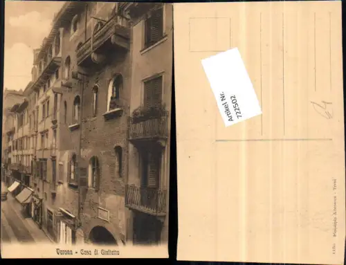 722502 Verona Casa di Giulietta Verona Provincia di Verona